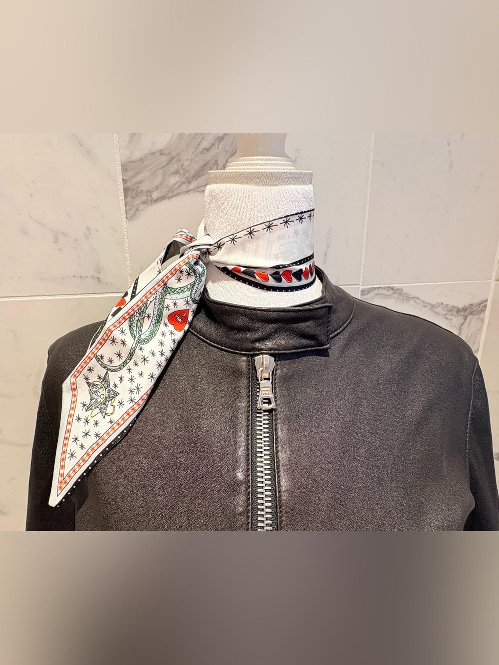 Deep Brown Worth Collection Leather Jacket 4